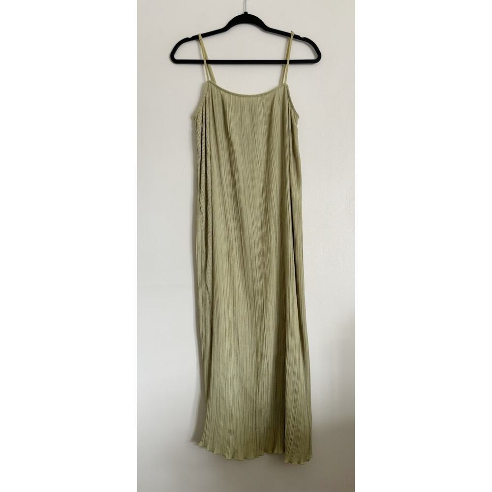 Green Olive Madewell The Goldie Midi Dress in Plissé 10 - Picture 2 of 12